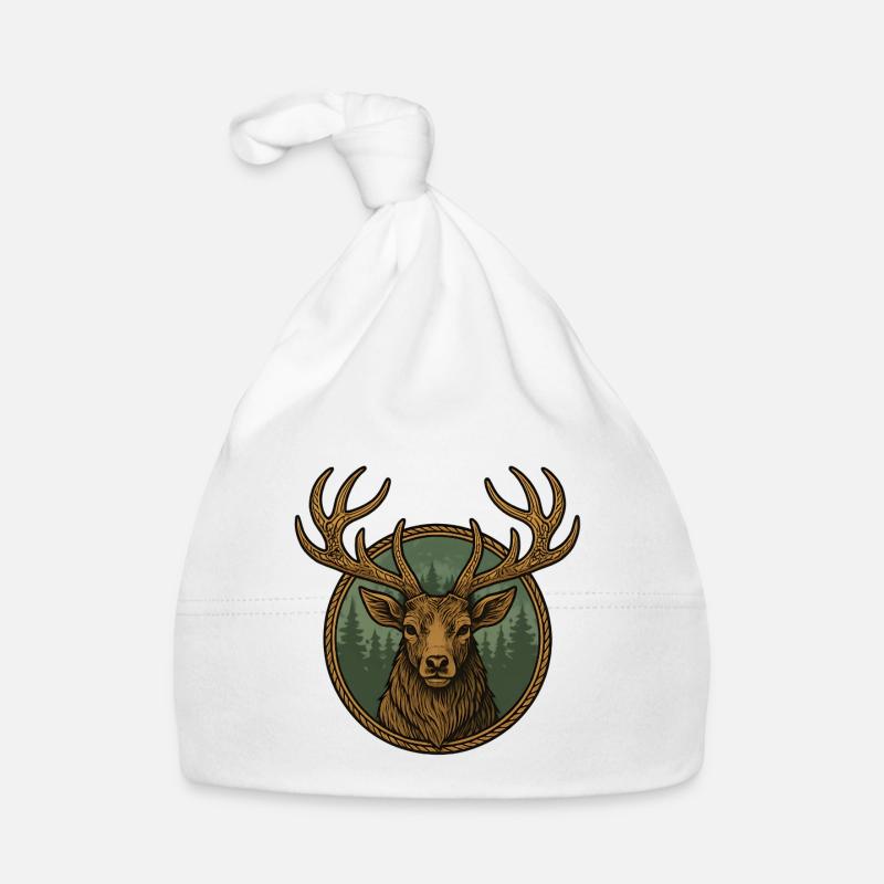 Hirschkopf dans le logo de la nature du Waldkreis Bonnet bio Bébé