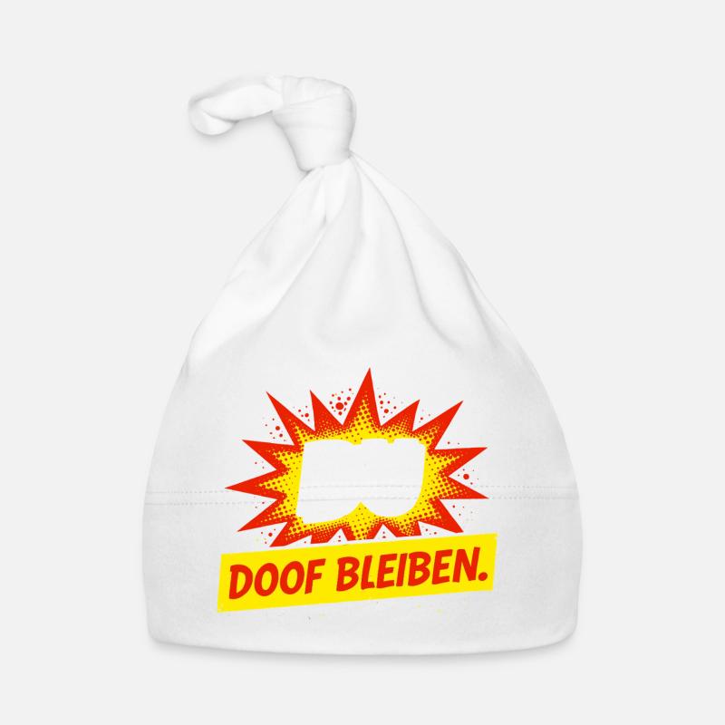 Freches Comic Spruch Shirt Baby Bio-Mütze