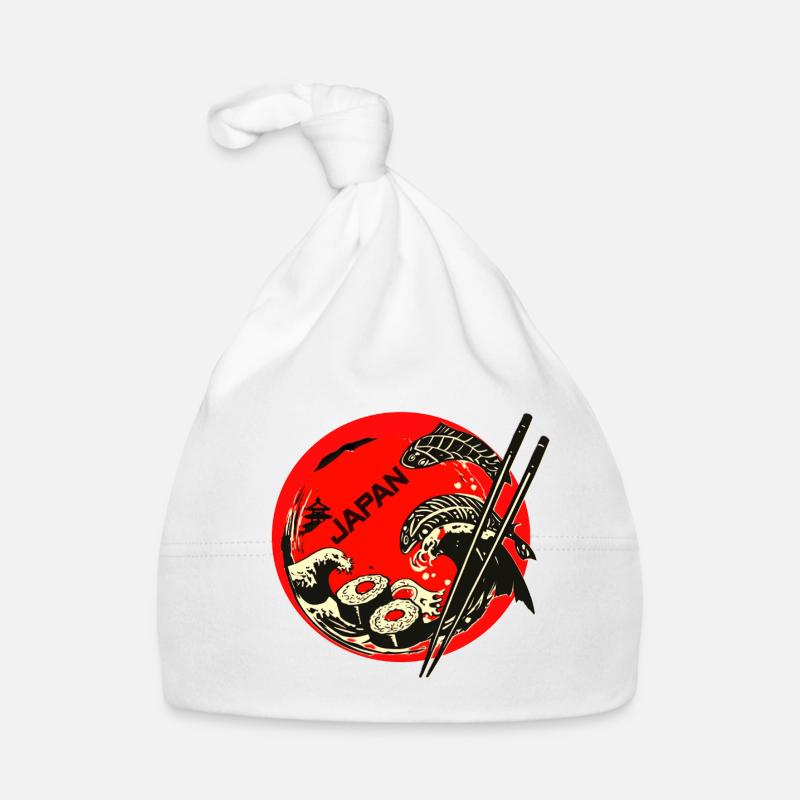 Japan Sushi Koi in Red Circle Baby Bio-Mütze