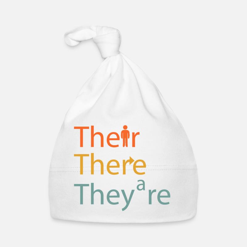 Pronomen-Trio Typografisches Rätsel Baby Bio-Mütze