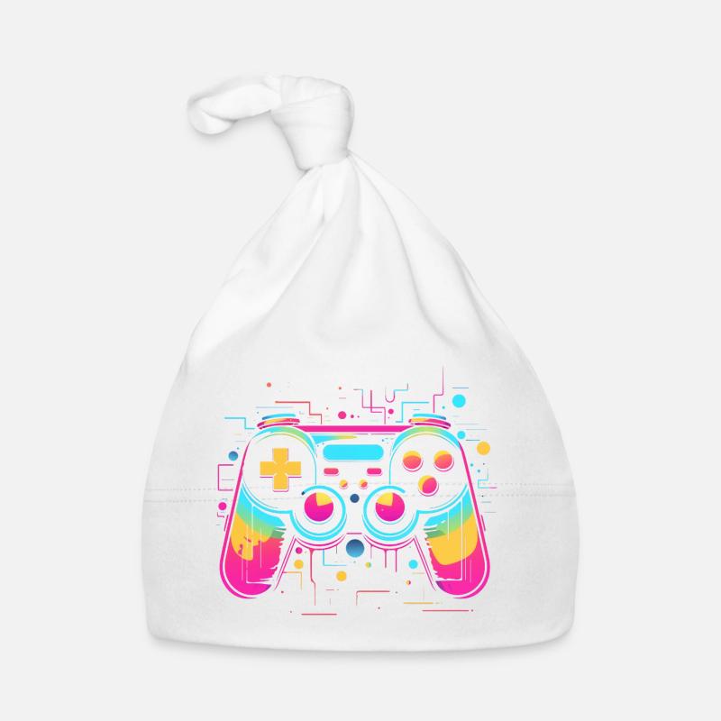 Game Controller Retrowave Look Organic Baby Cap
