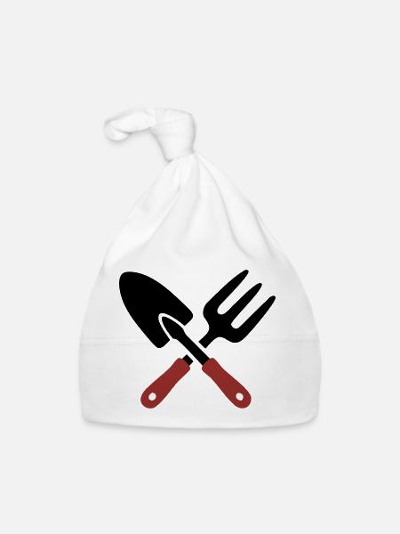 Garden Tool Shovel Icon - Organic Baby Cap - white - Front