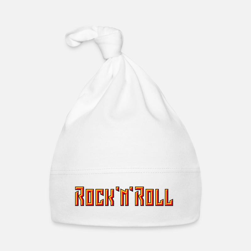 Lettrage Rock 'n' Roll (3D / 3C) Bonnet bio Bébé
