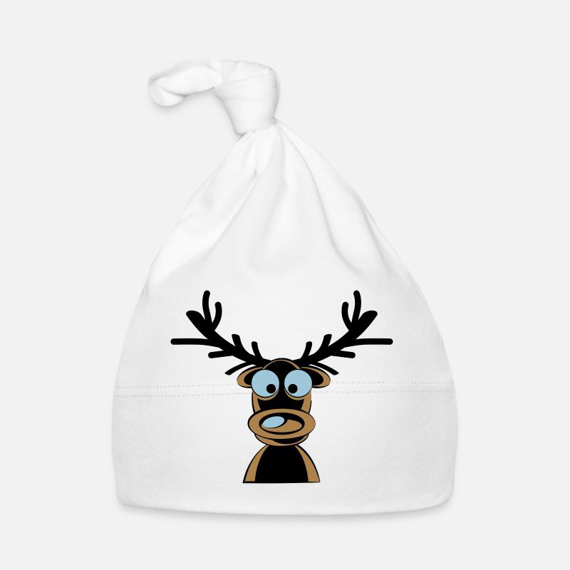 Motif de dessin animé Rudolf le renne Bonnet bio Bébé