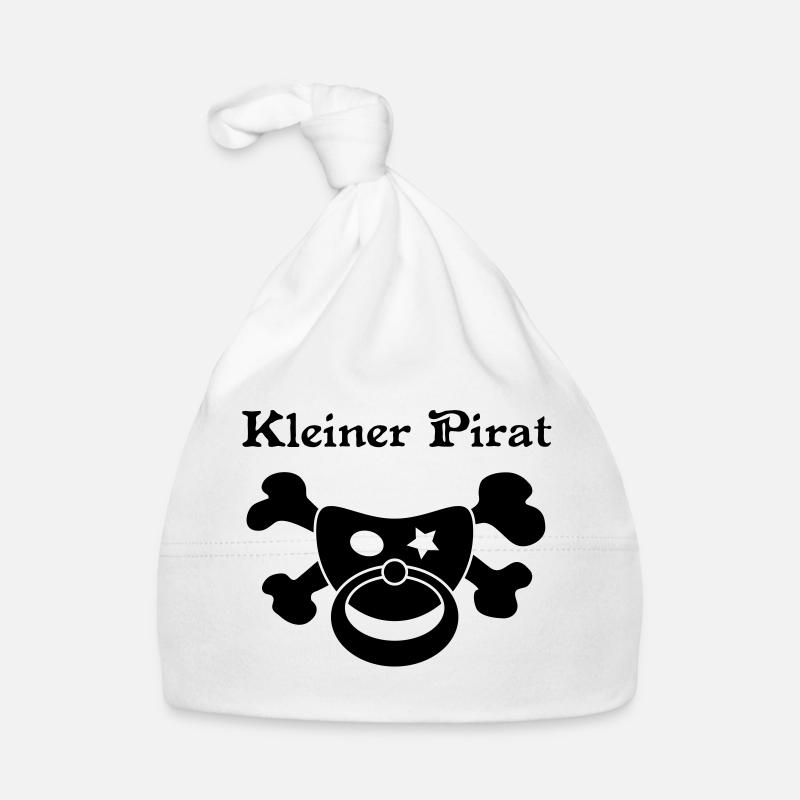 Petit pirate - pirate de bébé - Bonnet bio Bébé - blanc