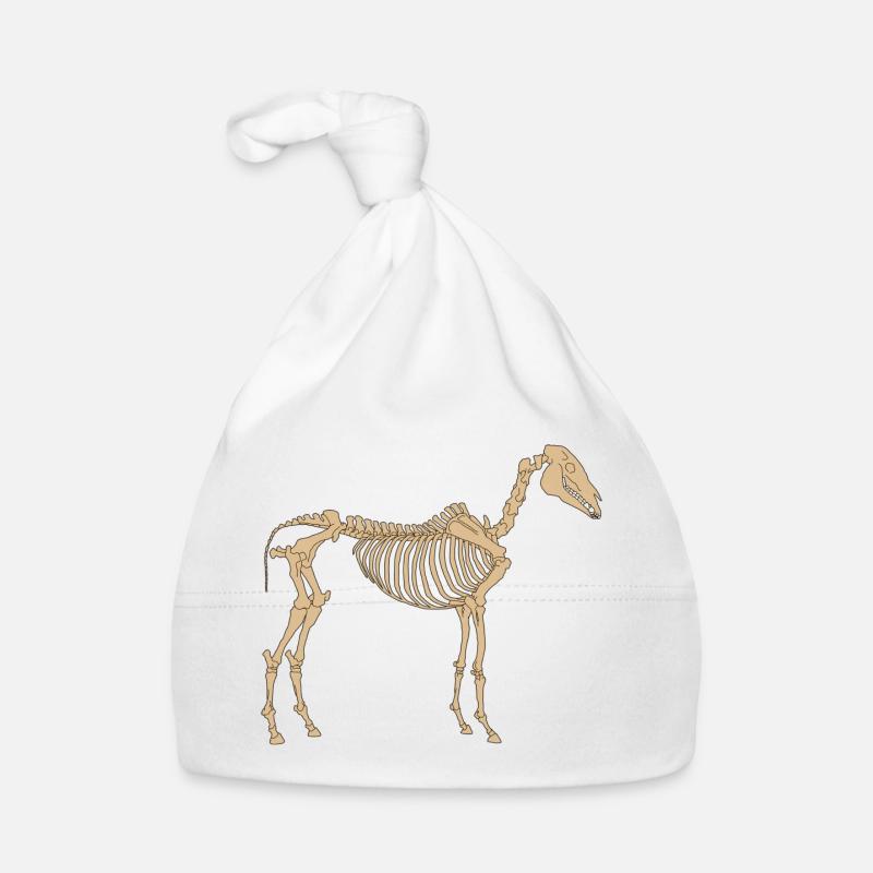 Paleolithic Skeleton Horse Organic Baby Cap