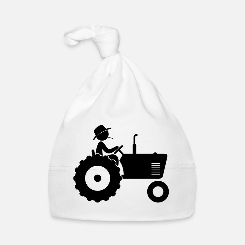 Farmer on tractor Organic Baby Cap