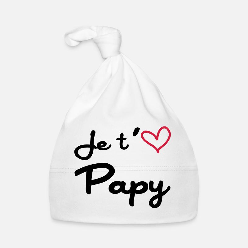 Je t'aime Papy / Grand-Père / Naissance / Bébé Bonnet bio Bébé