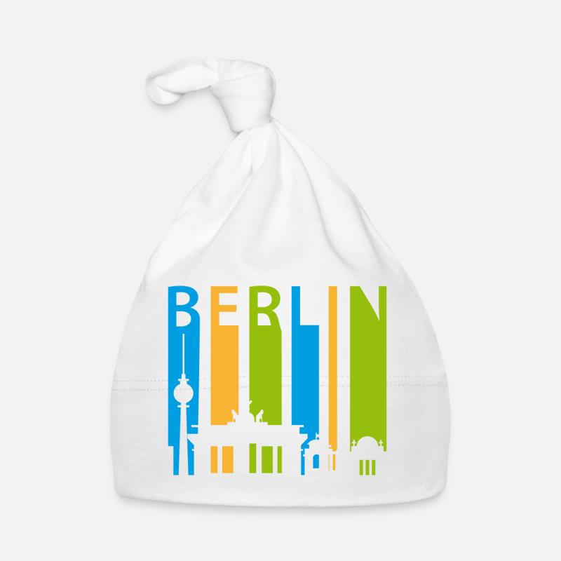 Berlin Schiftzug with silhouette Organic Baby Cap