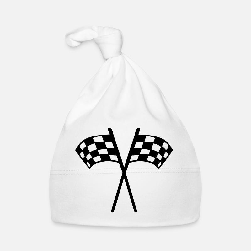 drapeau damier Bonnet bio Bébé