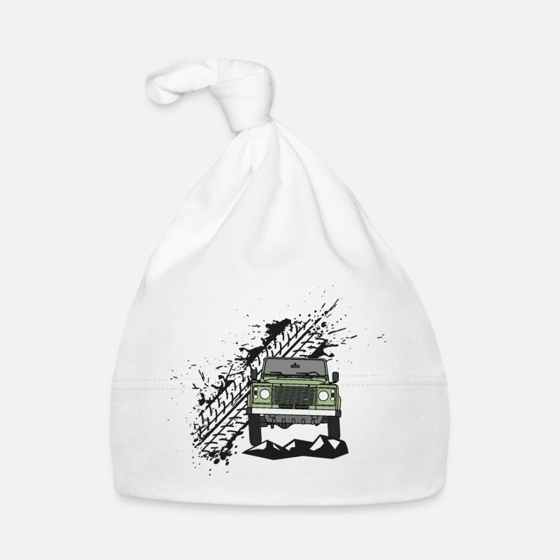 Defender Splash Front - Organic Baby Cap - white