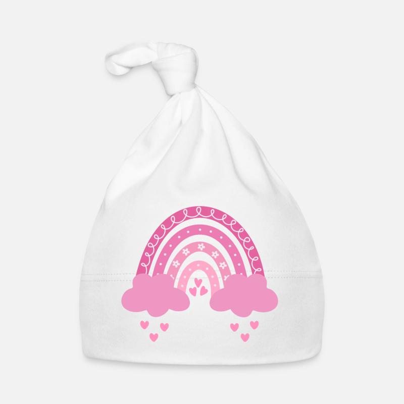 Boho arc-en-ciel rose fille naissance bébé douche de bébé Bonnet bio Bébé