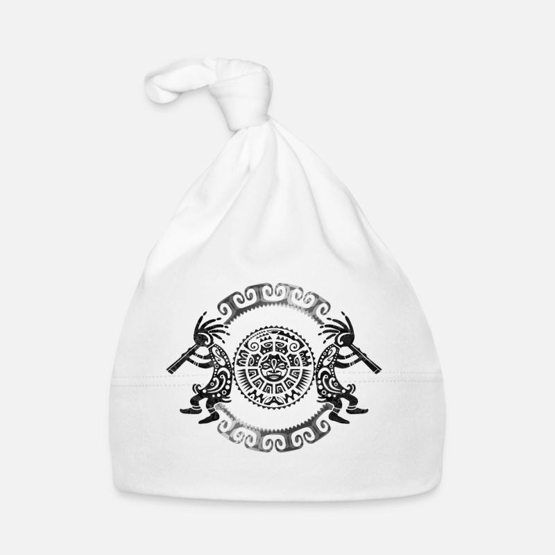 Kokopelli Duo - Mask - Circle 1 - Bonnet bio Bébé - blanc