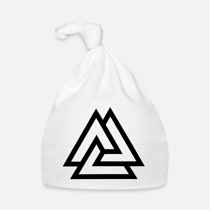 Valknut knot fallen in battle Organic Baby Cap