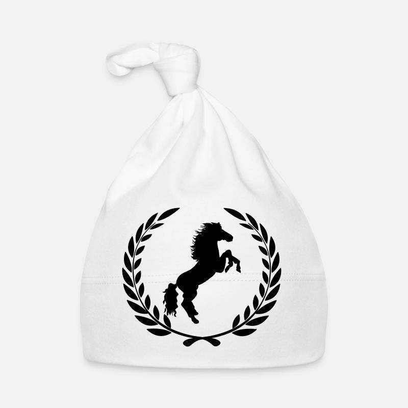 Springender Pferdelorbeerkranz Baby Bio-Mütze