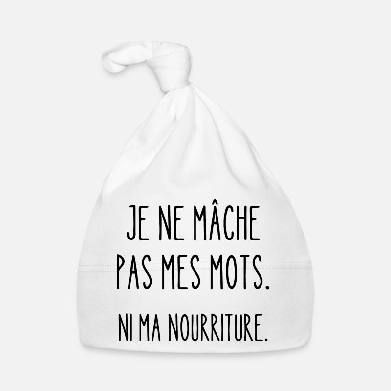 je ne mâche pas mes mots Bonnet bio Bébé