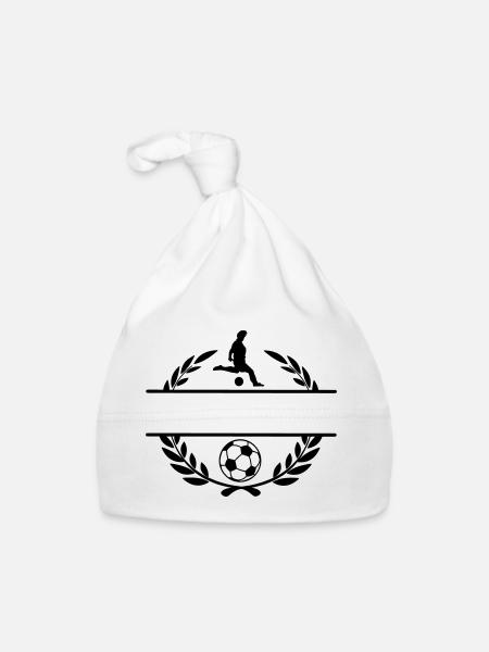 Football logo transparent with bar between them - Organic Baby Cap - white - Front
