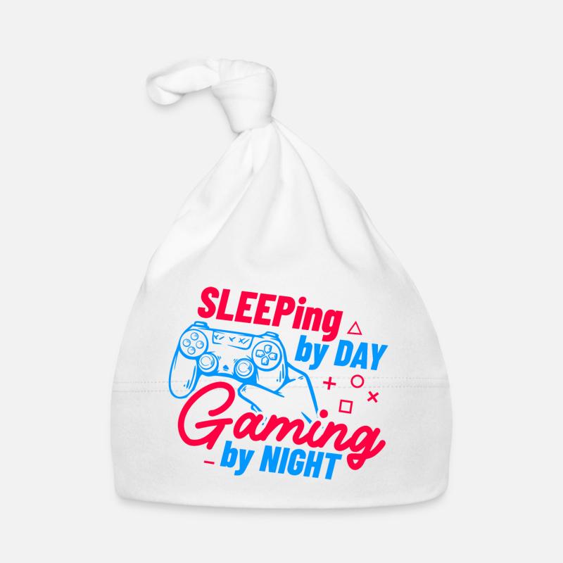 Sleeping By Day Gaming By Night Organic Baby Cap