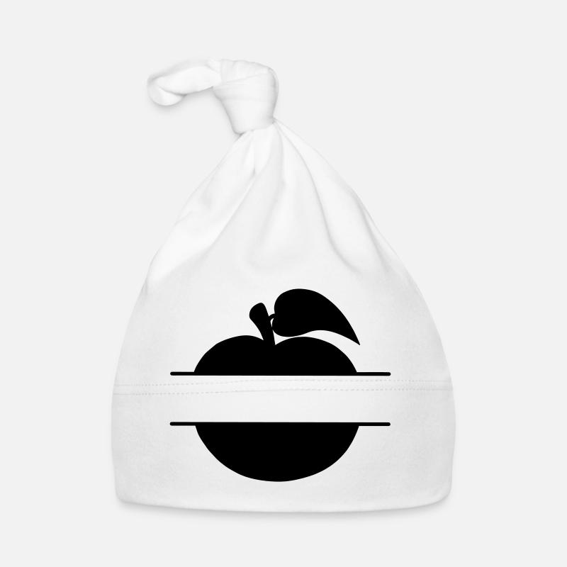 Textausschnitt im Apfel Baby Bio-Mütze