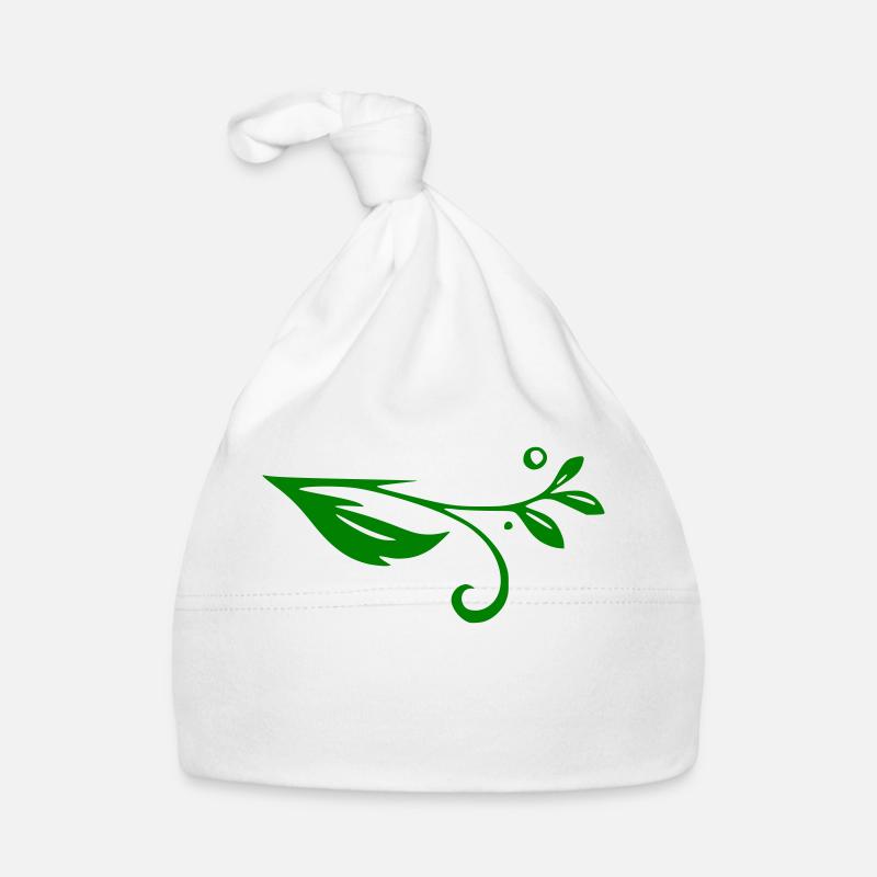 Schnörkel Ranke - Baby Bio-Mütze - Weiß