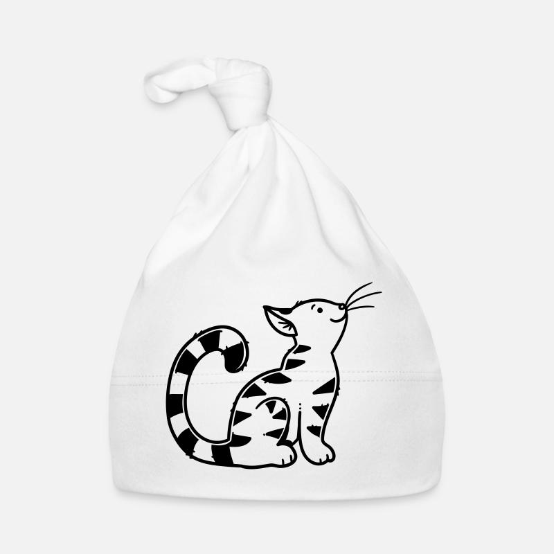 Chaton de dessin animé Bonnet bio Bébé