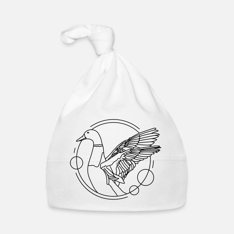 Duck with outstretched wings - geometric Organic Baby Cap