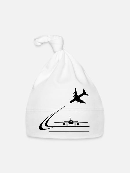 Landing of aircraft - Organic Baby Cap - white - Front