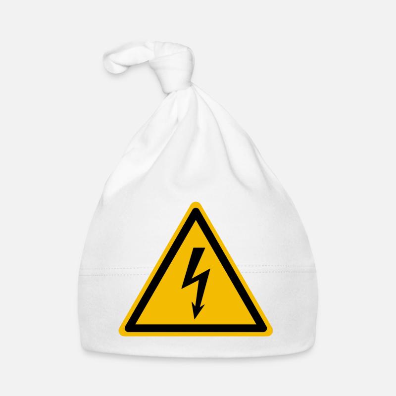 Warnung Vor Vlektrischer Spannung Warnzeichen Baby Bio-Mütze