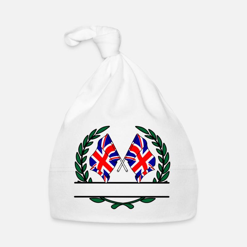 Fahnen Großbritannien Lorbeerkranz Banner Baby Bio-Mütze