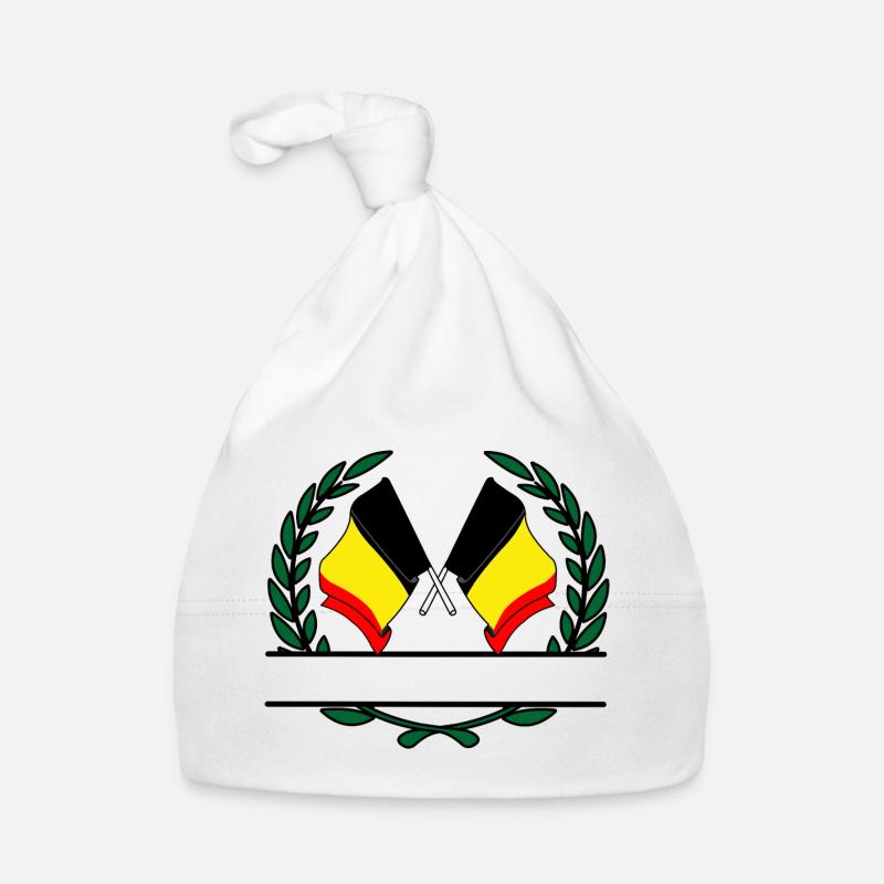 Fahnen Belgien Lorbeerkranz Banner Baby Bio-Mütze