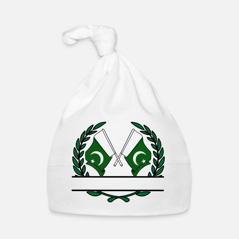 Drapeaux Pakistan bannière couronne de laurier Bonnet bio Bébé
