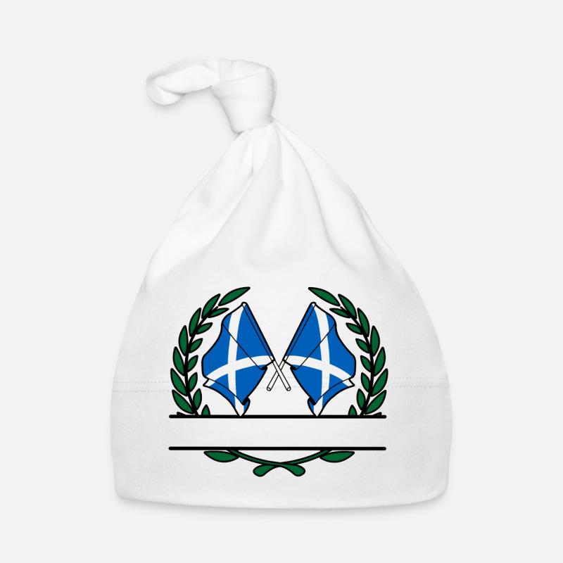 Drapeaux Scotland couronne de laurier bannière Bonnet bio Bébé