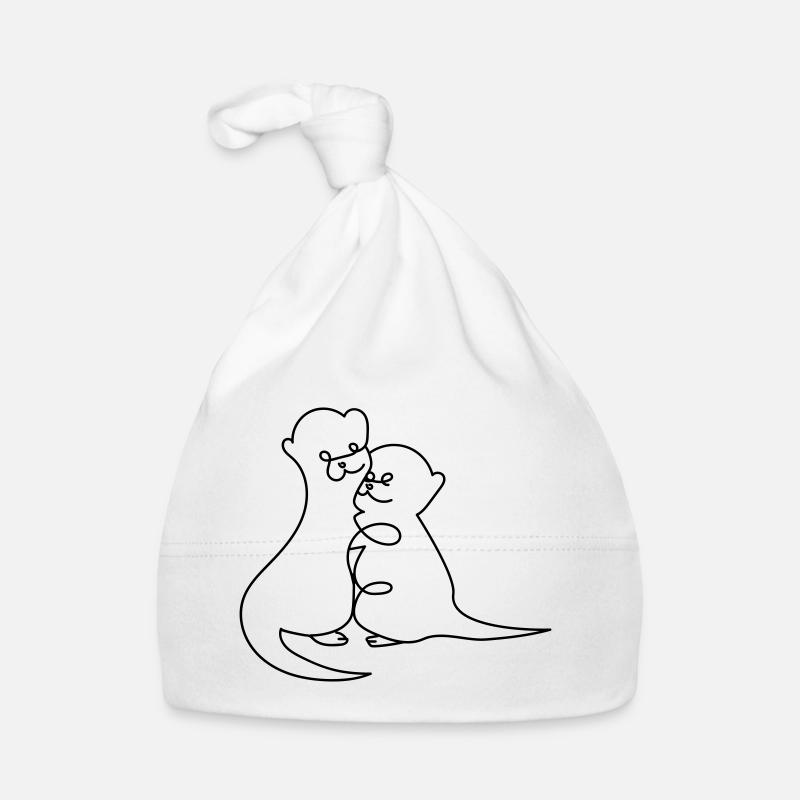 Dessin d’une ligne Otter Bonnet bio Bébé