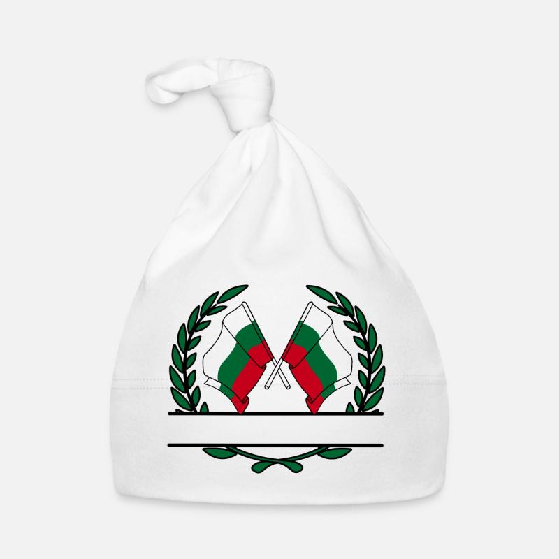 Drapeaux Bulgarie couronne de laurier bannière Bonnet bio Bébé