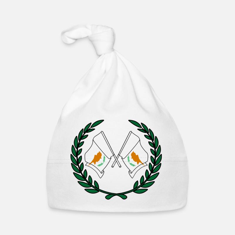 Drapeaux chypre en couronne de laurier Bonnet bio Bébé