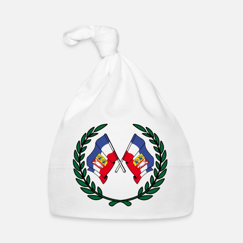 Flags Schleswig Holstein laurel wreath Organic Baby Cap