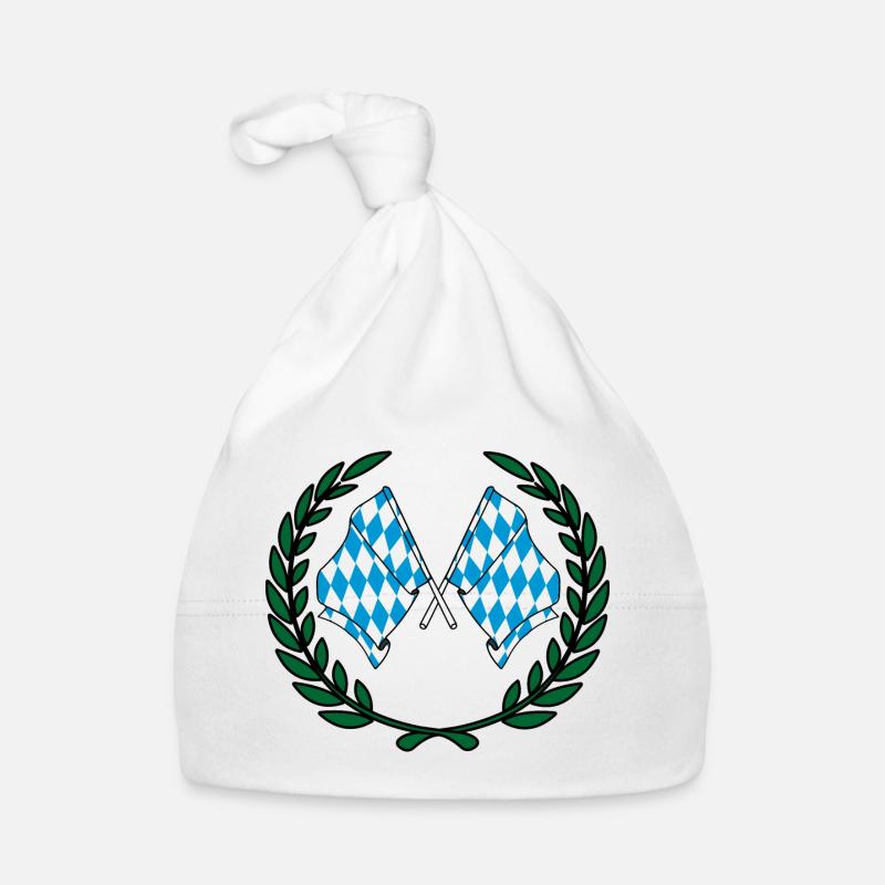 Drapeaux Couronne de laurier du Bayern Bonnet bio Bébé