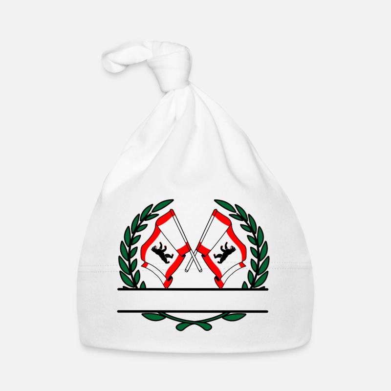 Flags Berlin laurel wreath banner Organic Baby Cap