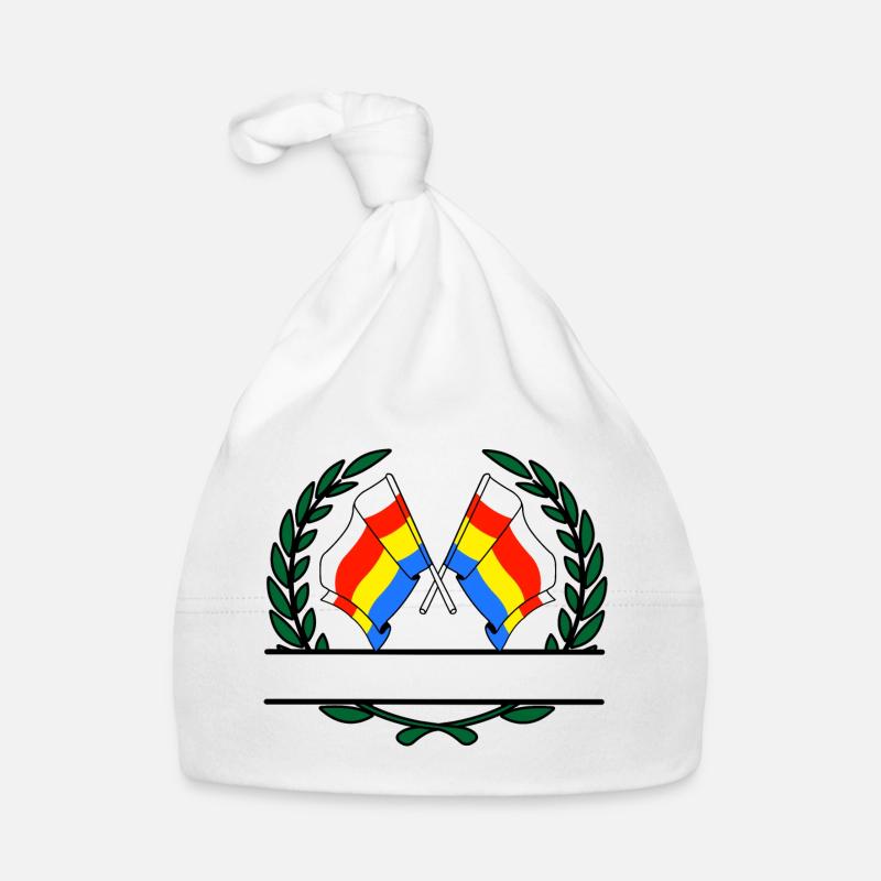 Flags Podlaskie laurel wreath banner Organic Baby Cap