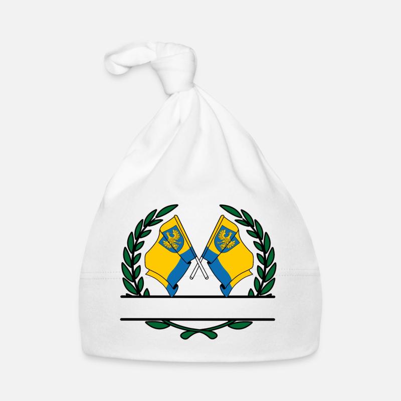 Flags Opole laurel wreath banner Organic Baby Cap