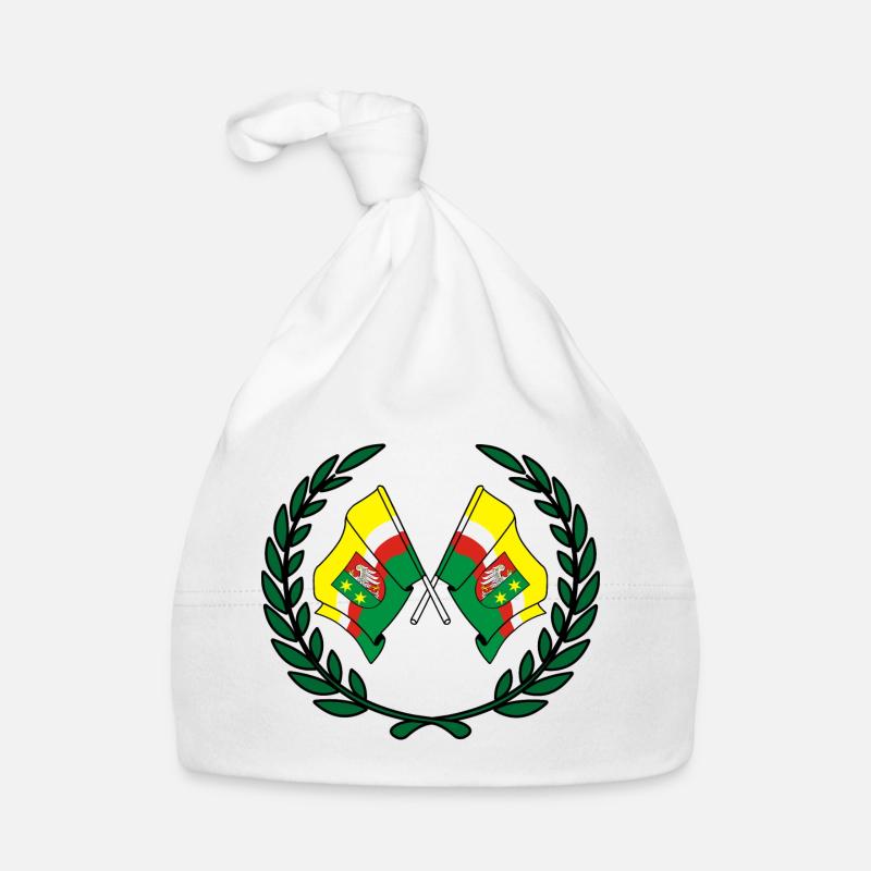 Drapeaux Couronne de laurier Lubusz Bonnet bio Bébé