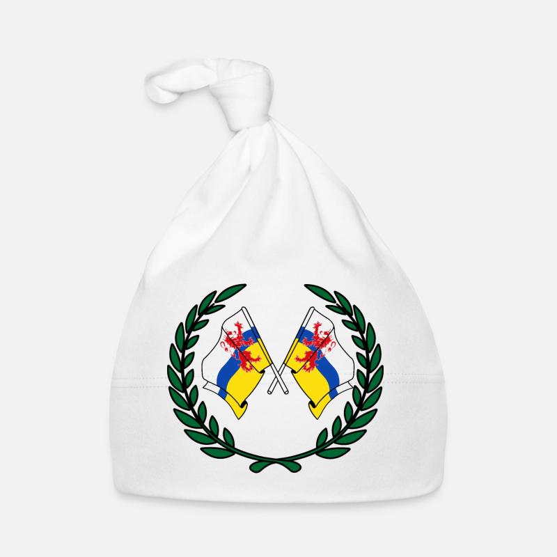 Drapeaux de la province du Limbourg couronne de laurier Bonnet bio Bébé