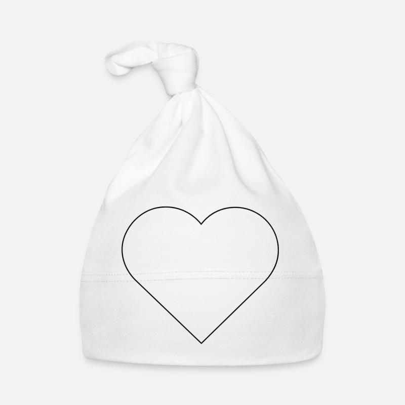 Template heart frame design Organic Baby Cap