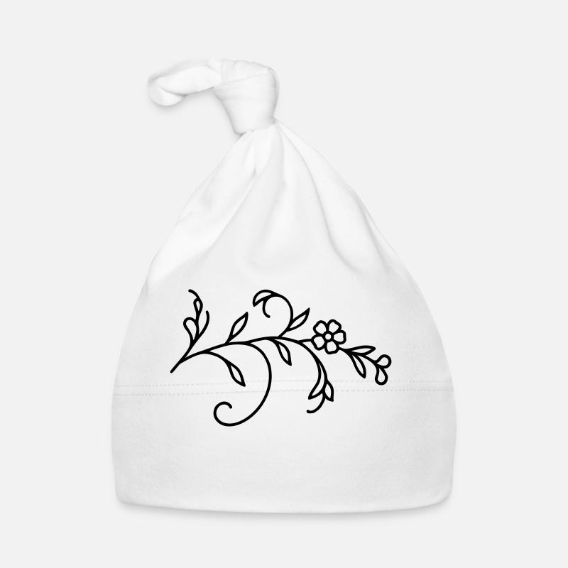 Feuilles de vigne fleuries Bonnet bio Bébé