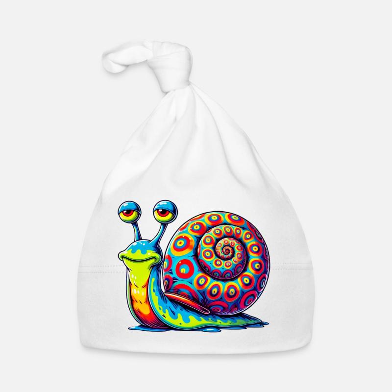 Escargot - Bonnet bio Bébé - blanc