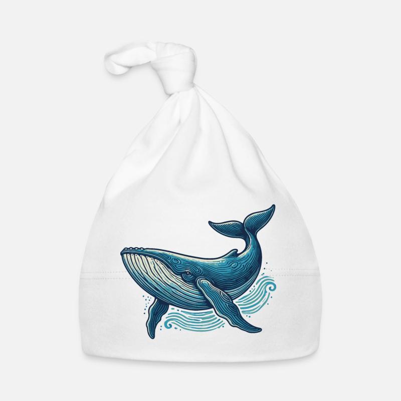 Blue whale Organic Baby Cap