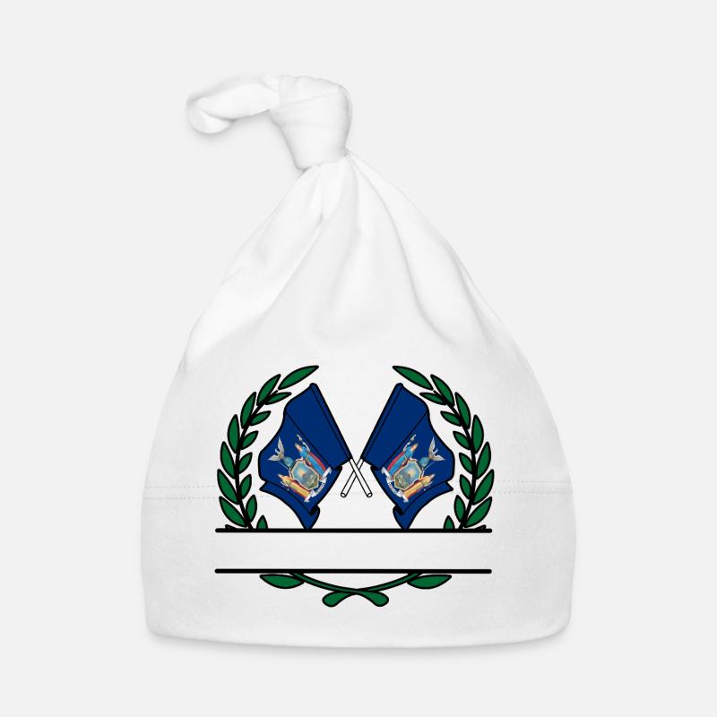 Drapeaux USA New York couronne de laurier bannière Bonnet bio Bébé