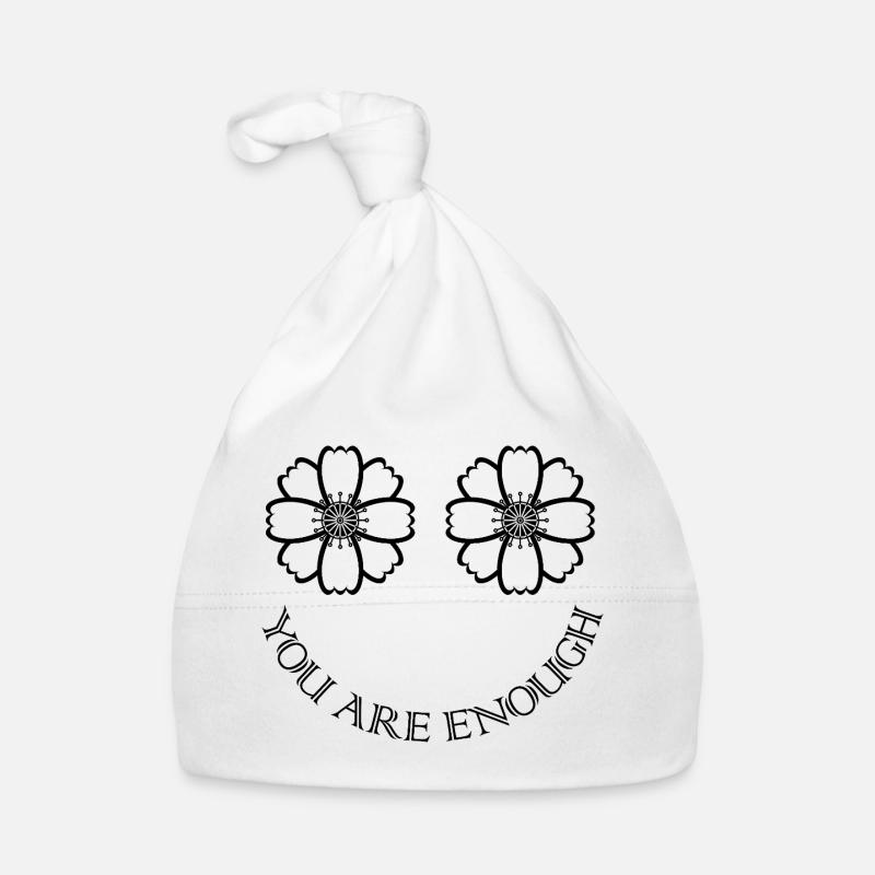 Yeux de fleur / Yeux comme des fleurs avec dicton Bonnet bio Bébé