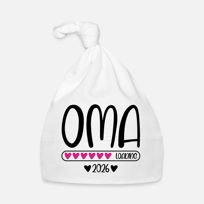Oma 2026 loading - Baby Bio-Mütze - Weiß