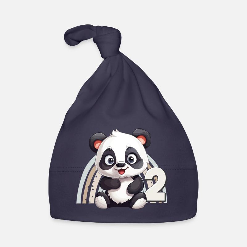 2ème anniversaire Panda Ours Arc-en-ciel Mignon Mignon Bonnet bio Bébé